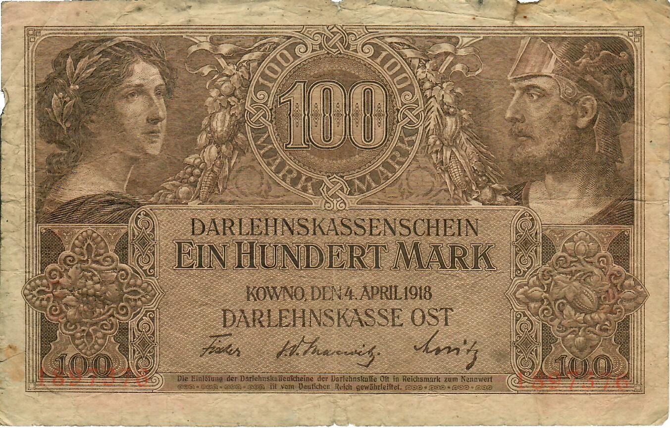 100 OST markių 1918 m.
